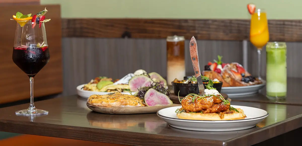 Fresh dishes and cafe atmosphere at Sprout Cafe